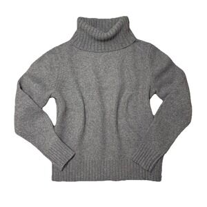 Polo Ralph Lauren 100% Wool Heather Gray Turtleneck Sweater Women's Sz Med NWOT